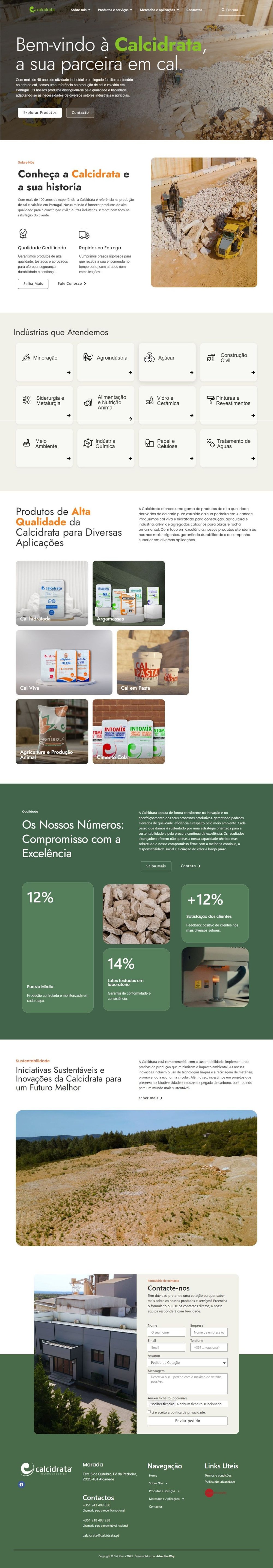 Captura completa do website Calcidrata